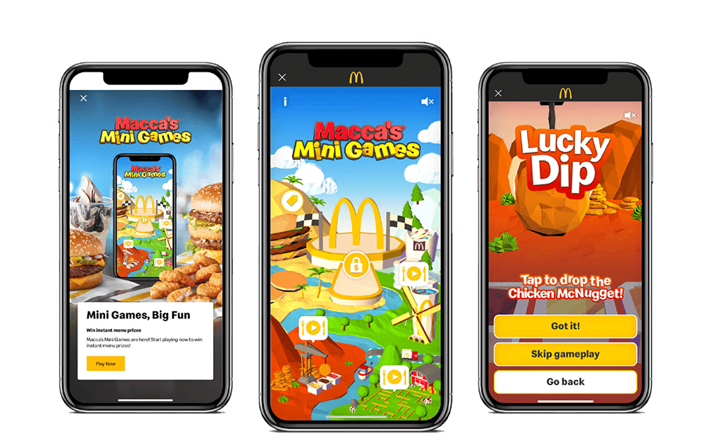 mini games McDonalds App